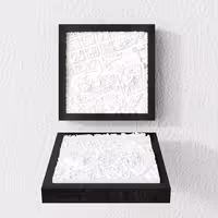 Edinburgh relief frame detail — 3D map wall decor