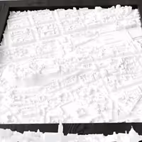 Edinburgh relief frame detail — 3D map wall decor