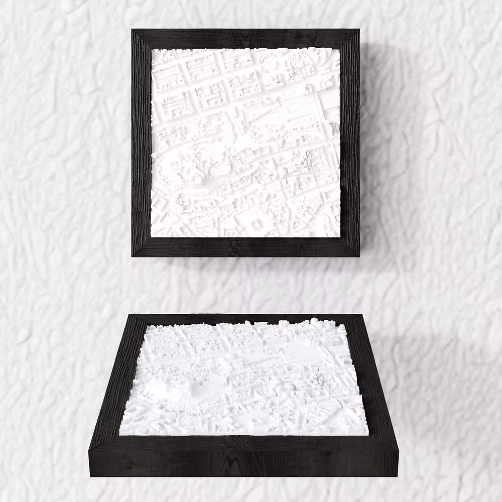 Edinburgh, Regatul Unit - 3D City Relief Map Frame