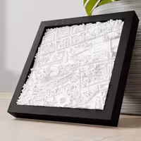 Edinburgh 3D city relief frame — handcrafted wall art in Regatul Unit