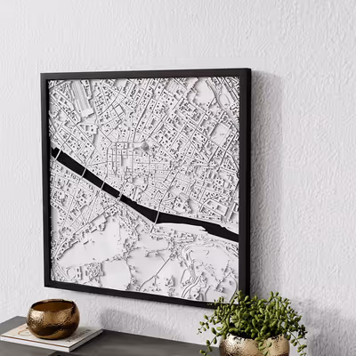 Model 3D de oraș Florența, Italia - varianta Discover în ramă