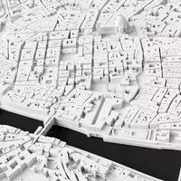 Florența relief frame detail — 3D map wall decor