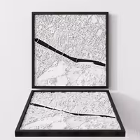Florența relief frame detail — 3D map wall decor