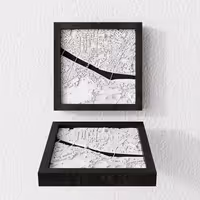 Florența 3D city relief frame — handcrafted wall art in Italia