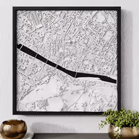 Florența 3D city relief frame — handcrafted wall art in Italia
