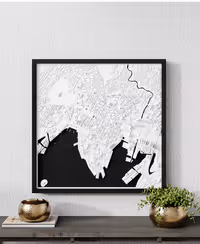 Oslo 3D city relief frame — handcrafted wall art in Norvegia