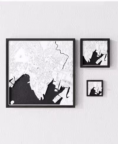 Model 3D de oraș Oslo, Norvegia - varianta Discover în ramă
