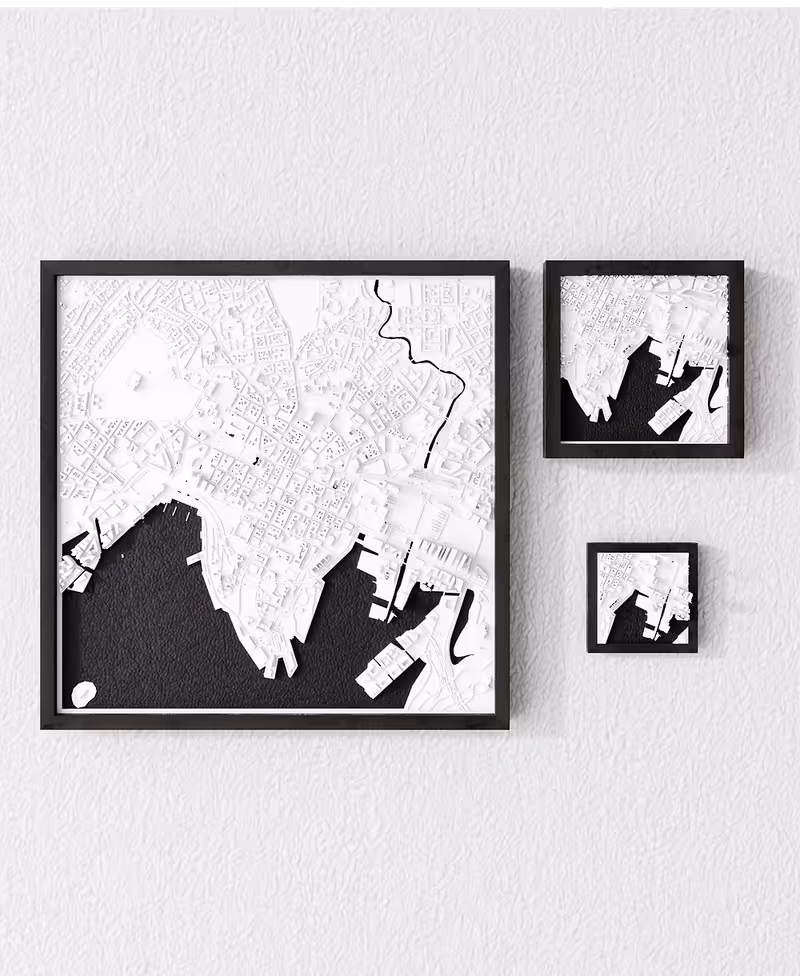 Sculptură relief urbană a orașului Oslo, Norvegia - Discover