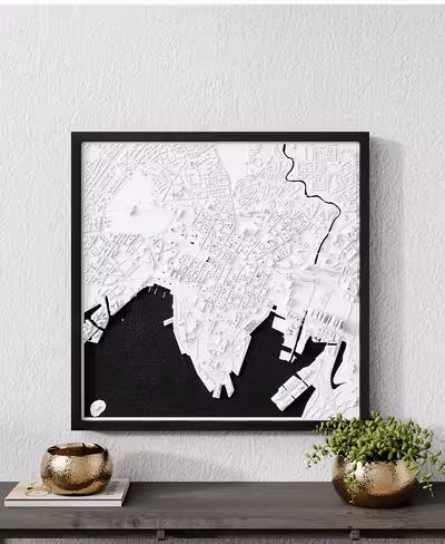 Model 3D de oraș Oslo, Norvegia - varianta Collector în ramă