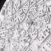 Praga relief frame detail — 3D map wall decor