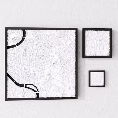 Model 3D de oraș Roma, Italia - varianta Discover în ramă