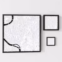 Roma relief frame detail — 3D map wall decor