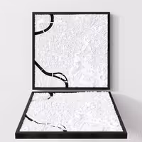 Roma relief frame detail — 3D map wall decor