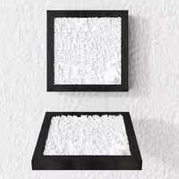 Roma 3D city relief frame — handcrafted wall art in Italia