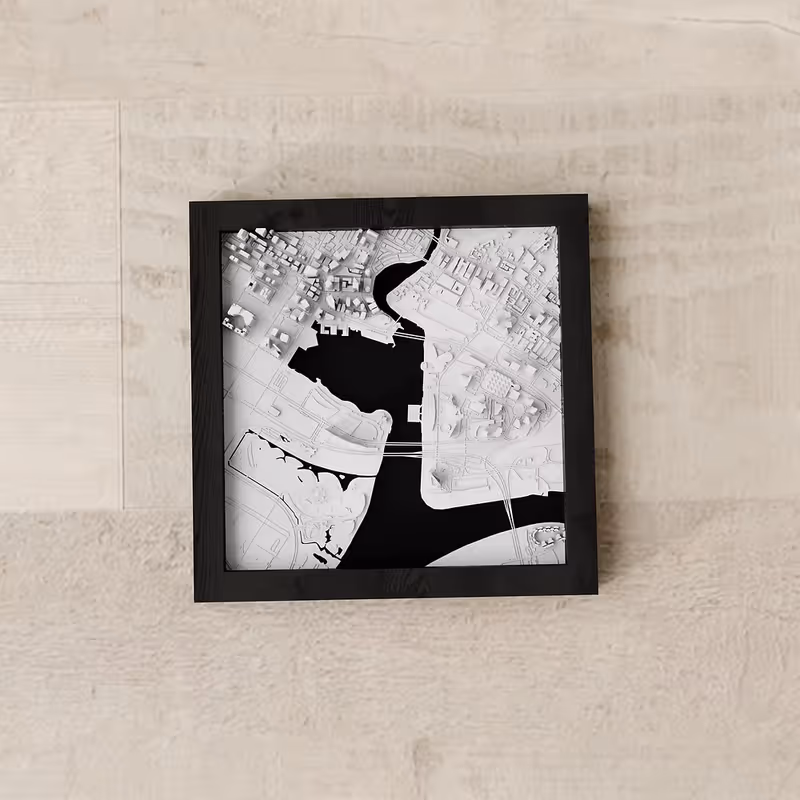 Sculptură relief urbană a orașului Singapore, Singapore - Explore