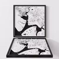 Singapore relief frame detail — 3D map wall decor
